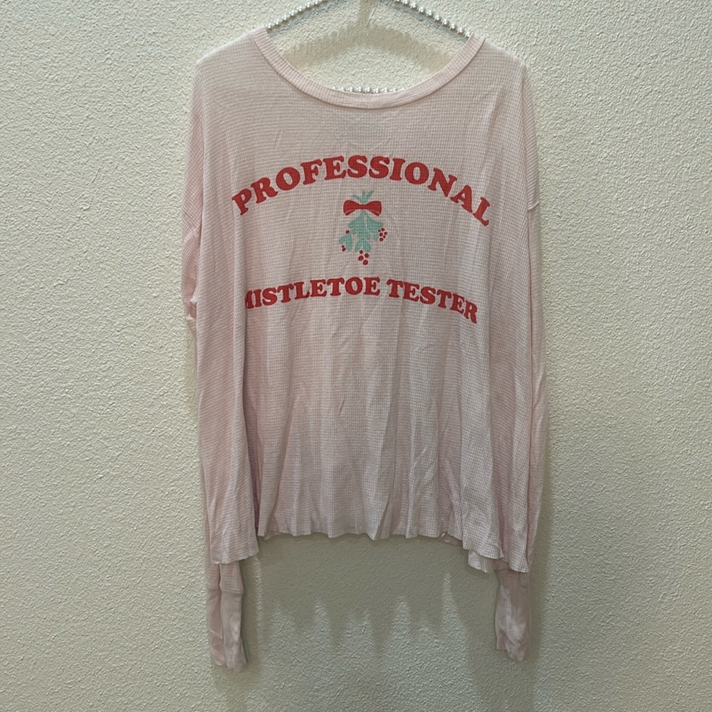 Wildfox “Professional Mistletoe Tester” Top Size XS